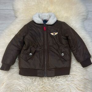 Little Me Aviator Coat Jacket in Brown in Size 2T